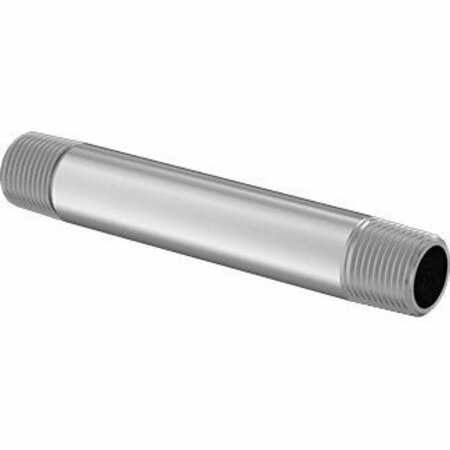 BSC PREFERRED Standard-Wall 316/316L Stainless Steel Threaded Pipe Threaded on Both Ends 3/8 BSPT 4 Long 5470N144